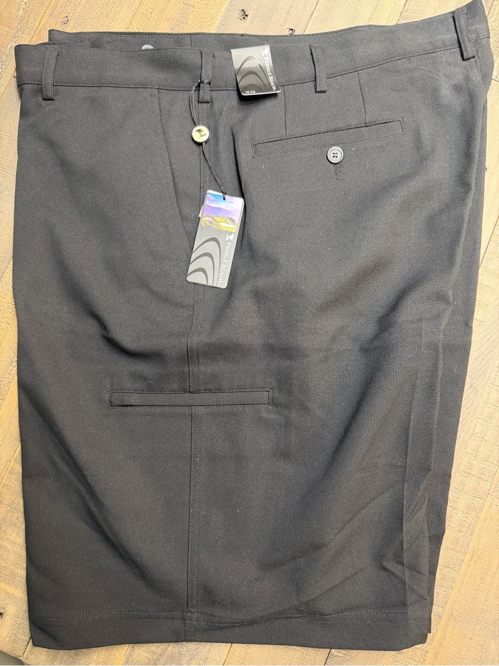 Pebble Beach Black Flat Front Men's Shorts